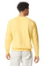 Comfort Colors 1466 Mens Garment Dyed Fleece Crewneck Sweatshirt Butter Yellow Model Back