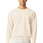 Comfort Colors Mens Garment Dyed Fleece Crewneck Sweatshirt - Ivory - NEW
