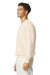 Comfort Colors 1466 Mens Garment Dyed Fleece Crewneck Sweatshirt Ivory Model Side