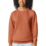 Comfort Colors Mens Garment Dyed Fleece Crewneck Sweatshirt - Yam Orange - NEW
