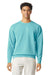 Comfort Colors 1466 Mens Garment Dyed Fleece Crewneck Sweatshirt Chalky Mint Green Model Front