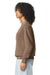 Comfort Colors 1466 Mens Garment Dyed Fleece Crewneck Sweatshirt Espresso Brown Model Side