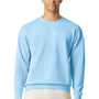 Comfort Colors Mens Garment Dyed Fleece Crewneck Sweatshirt - Hydrangea Blue - NEW