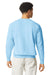 Comfort Colors 1466 Mens Garment Dyed Fleece Crewneck Sweatshirt Hydrangea Blue Model Back
