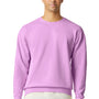 Comfort Colors Mens Garment Dyed Fleece Crewneck Sweatshirt - Neon Violet Purple - NEW