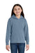 Comfort Colors 1467Y Youth Hooded Sweatshirt Hoodie Blue Jean Model Front