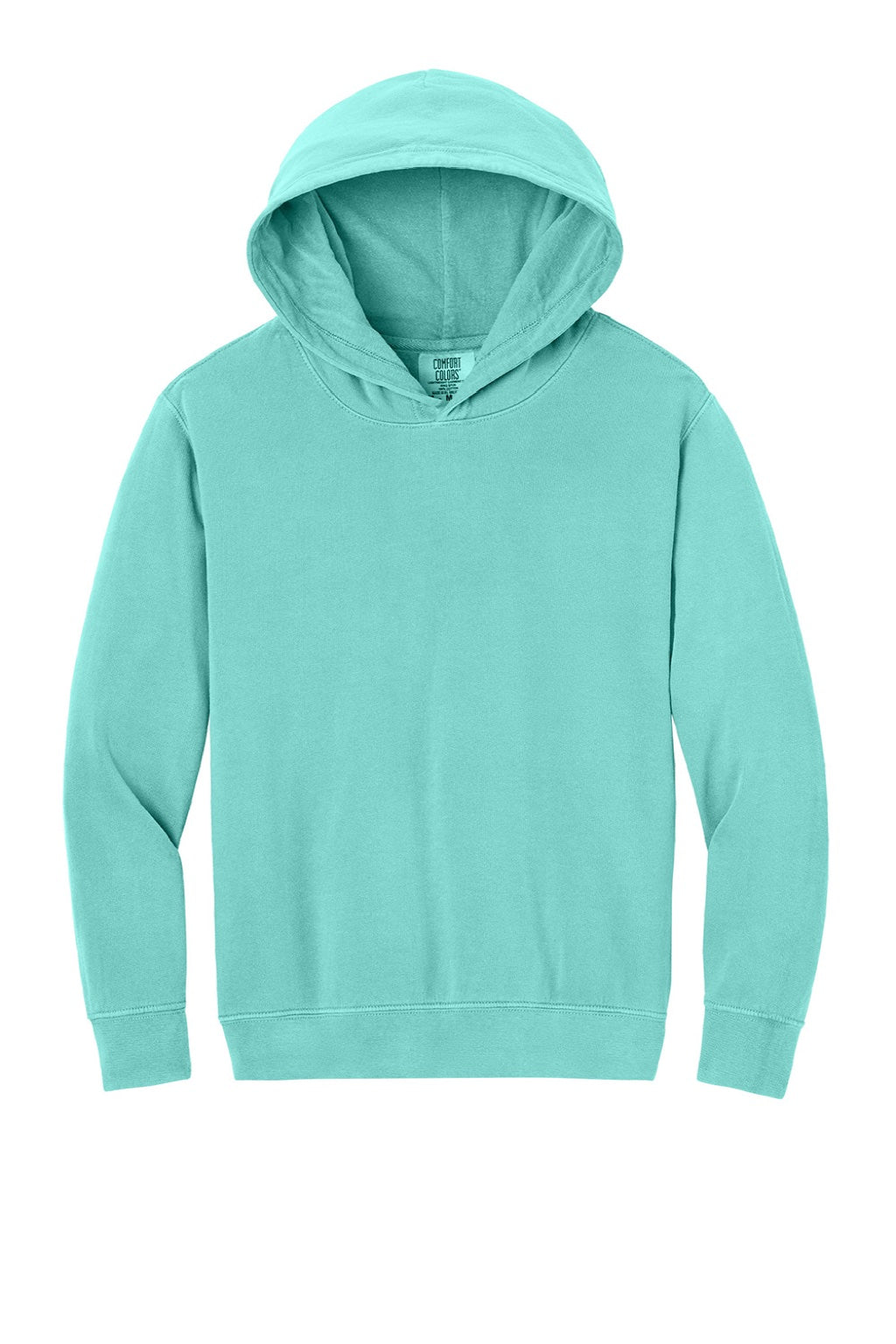 Comfort Colors 1467Y Youth Hooded Sweatshirt Hoodie Chalky Mint Flat Front