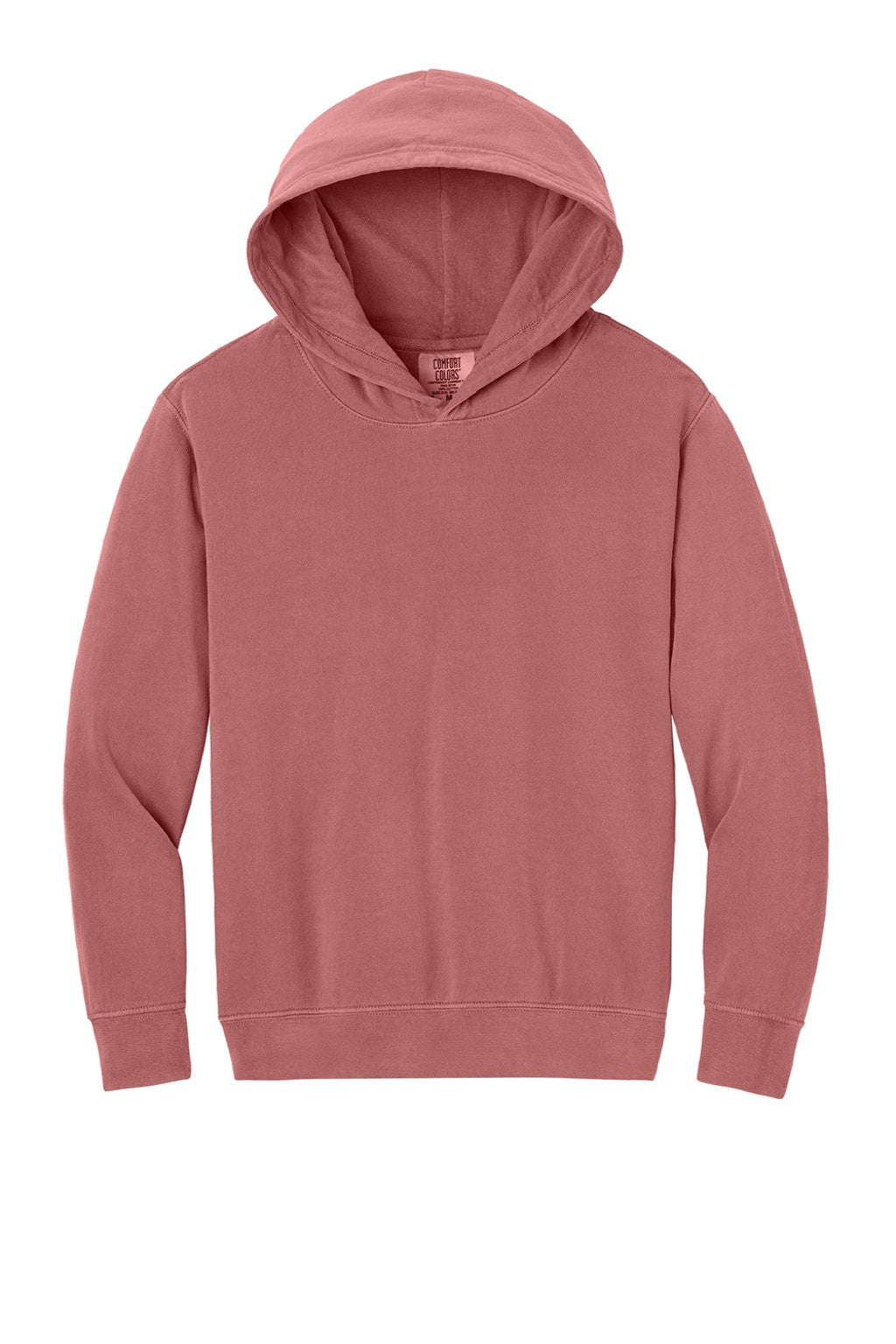 Comfort Colors 1467Y Youth Hooded Sweatshirt Hoodie Crimson Red Flat Front
