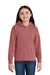 Comfort Colors 1467Y Youth Hooded Sweatshirt Hoodie Crimson Red Model Front