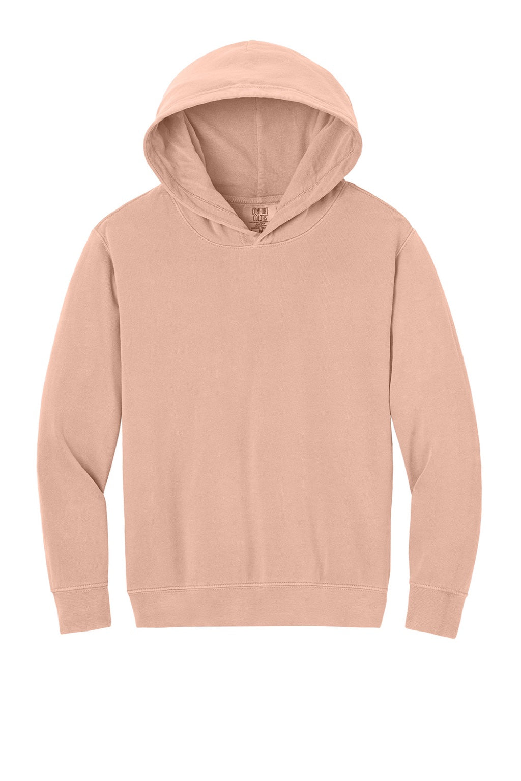 Comfort Colors 1467Y Youth Hooded Sweatshirt Hoodie Peachy Flat Front