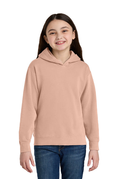 Comfort Colors 1467Y Youth Hooded Sweatshirt Hoodie Peachy Model Front