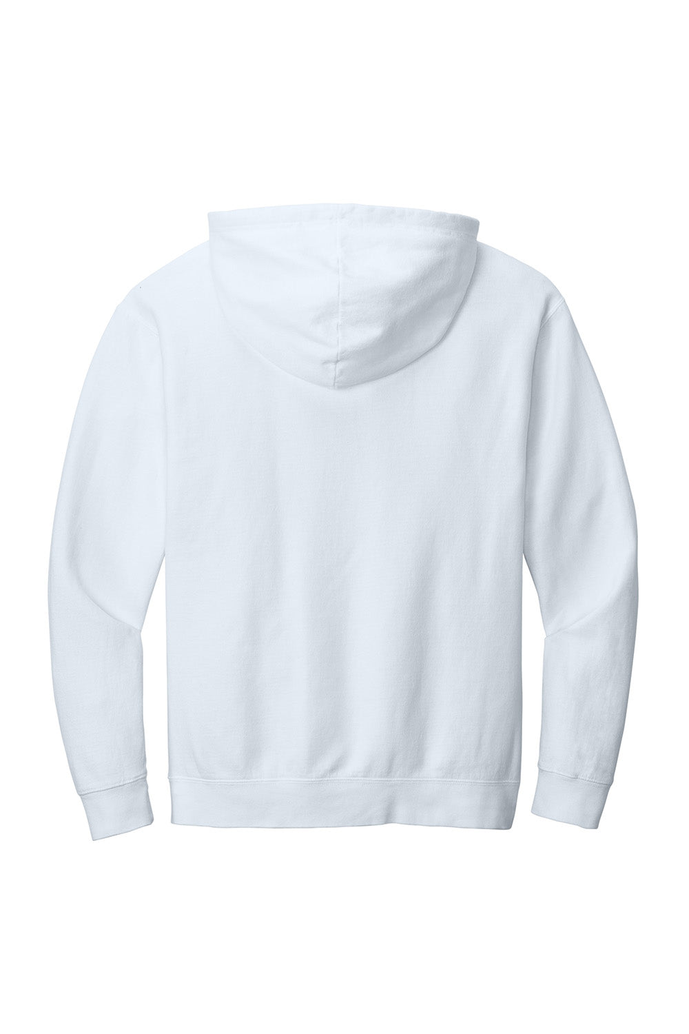 Comfort Colors 1467 Mens Garment Dyed Fleece Hooded Sweatshirt Hoodie White Flat Back