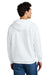 Comfort Colors 1467 Mens Garment Dyed Fleece Hooded Sweatshirt Hoodie White Model Back