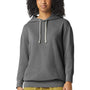 Comfort Colors Mens Garment Dyed Fleece Hooded Sweatshirt Hoodie - Pepper Grey - NEW