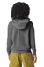 Comfort Colors 1467 Mens Garment Dyed Fleece Hooded Sweatshirt Hoodie Pepper Grey Model Back