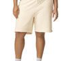Comfort Colors Mens Garment Dyed Fleece Shorts w/ Pockets - Ivory