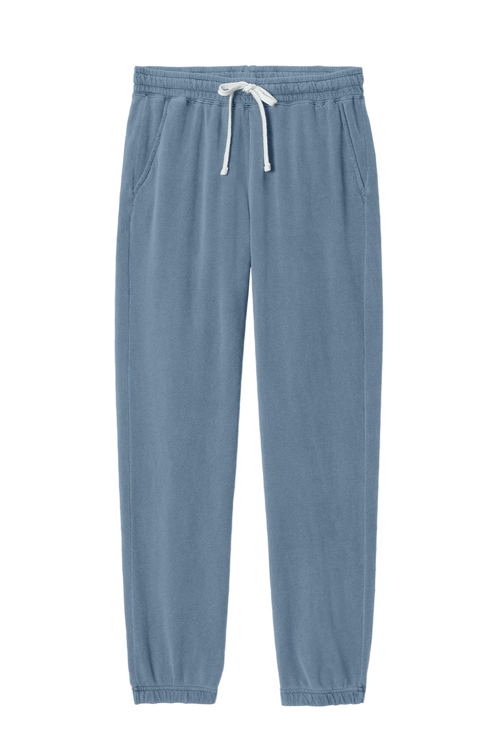 Comfort Colors 1469 Mens Garment Dyed Fleece Sweatpants w/ Pockets Blue Jean Flat Front