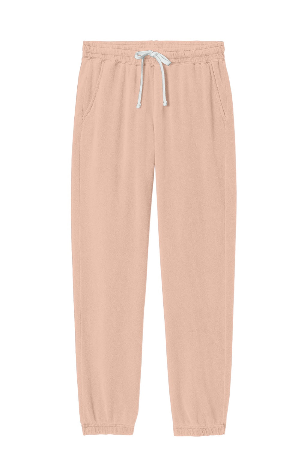 Comfort Colors 1469 Mens Garment Dyed Fleece Sweatpants w/ Pockets Peachy Flat Front