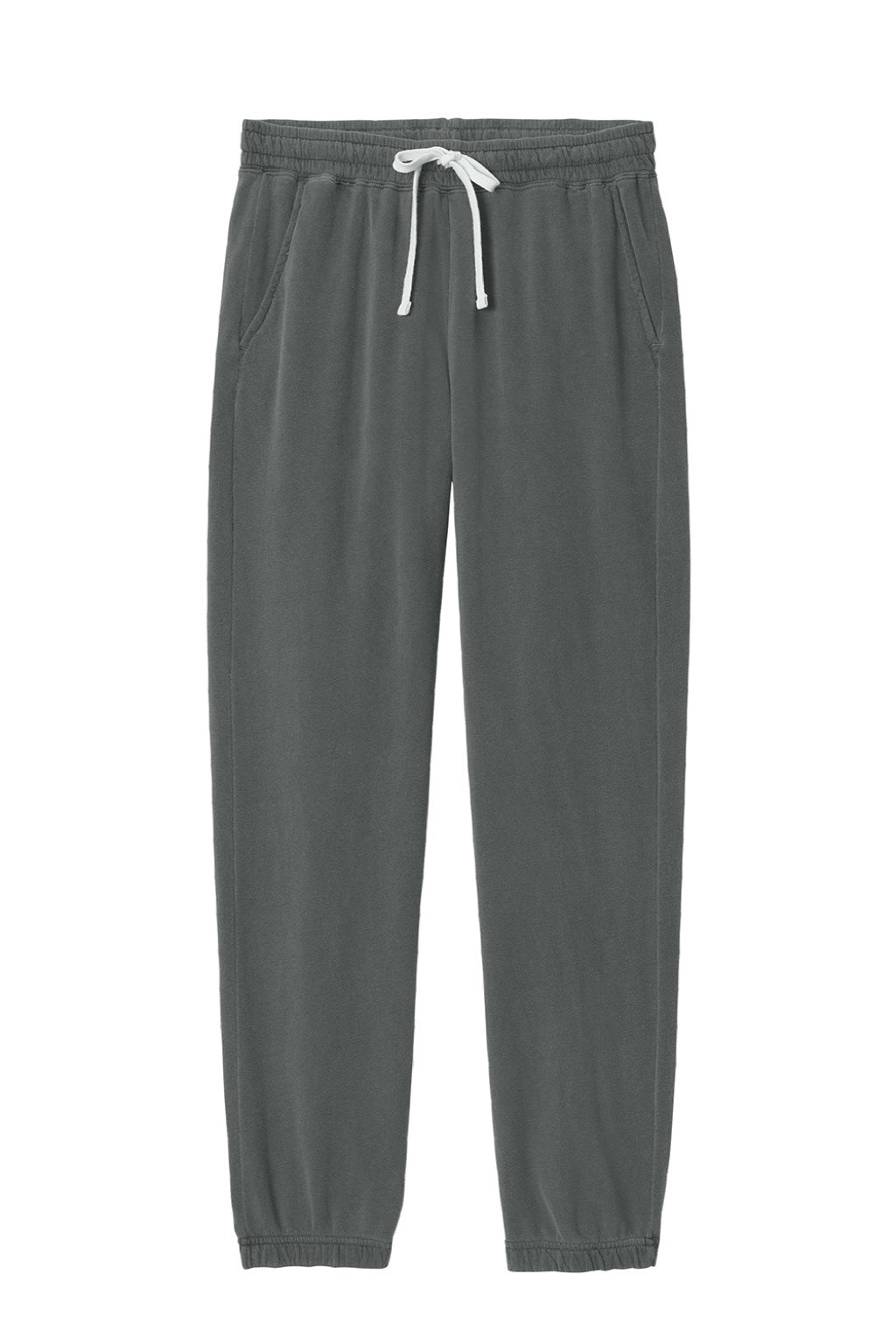 Comfort Colors 1469 Mens Garment Dyed Fleece Sweatpants w/ Pockets Pepper Flat Front
