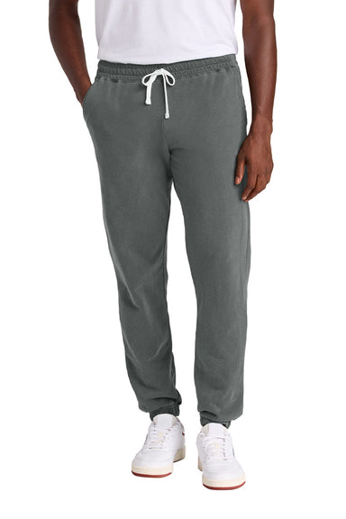 Comfort Colors 1469 Mens Garment Dyed Fleece Sweatpants w/ Pockets Pepper Model Front