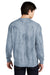 Comfort Colors 1545 Mens Color Blast Crewneck Sweatshirt Ocean Blue Model Back