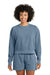 Comfort Colors 1566L Womens Crewneck Sweatshirt Blue Jean Model Front