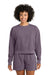 Comfort Colors 1566L Womens Crewneck Sweatshirt Dusk Purple Model Front