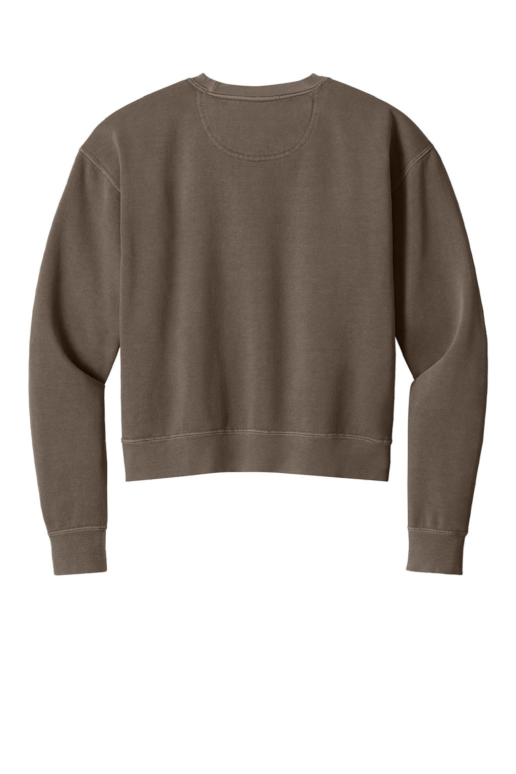 Comfort Colors 1566L Womens Crewneck Sweatshirt Espresso Brown Flat Back