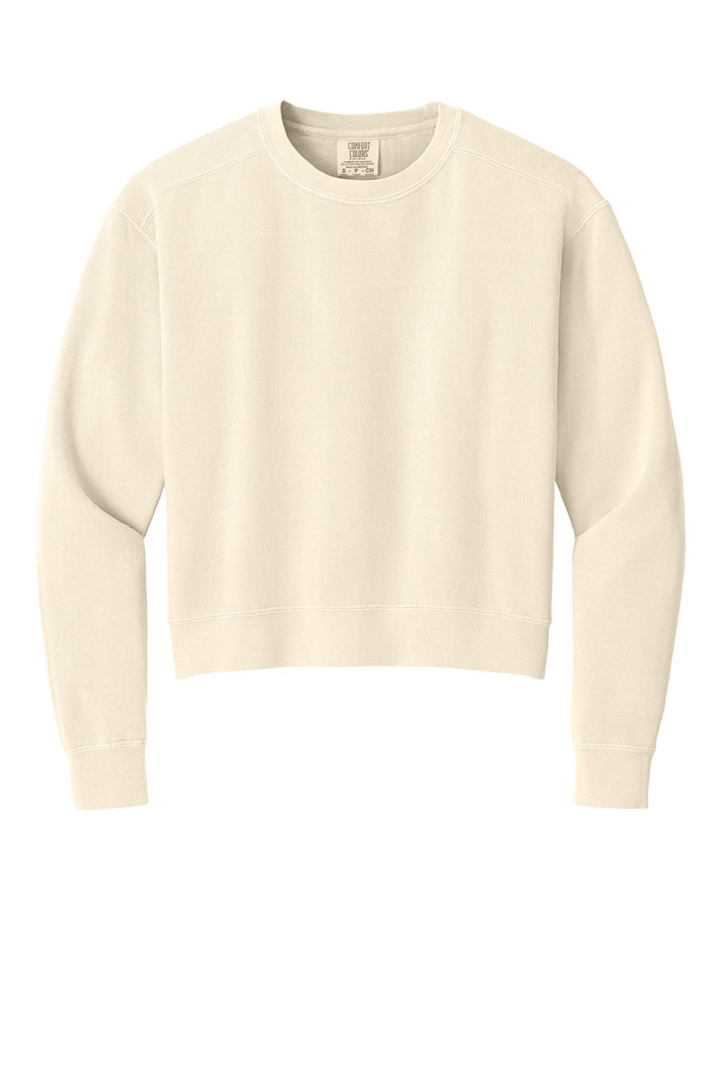 Comfort Colors 1566L Womens Crewneck Sweatshirt Ivory Flat Front