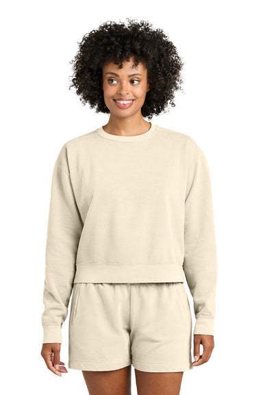 Comfort Colors 1566L Womens Crewneck Sweatshirt Ivory Model Front