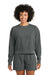 Comfort Colors 1566L Womens Crewneck Sweatshirt Pepper Grey Model Front