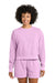 Comfort Colors 1566L Womens Crewneck Sweatshirt Rose Quartz Pink Model Front