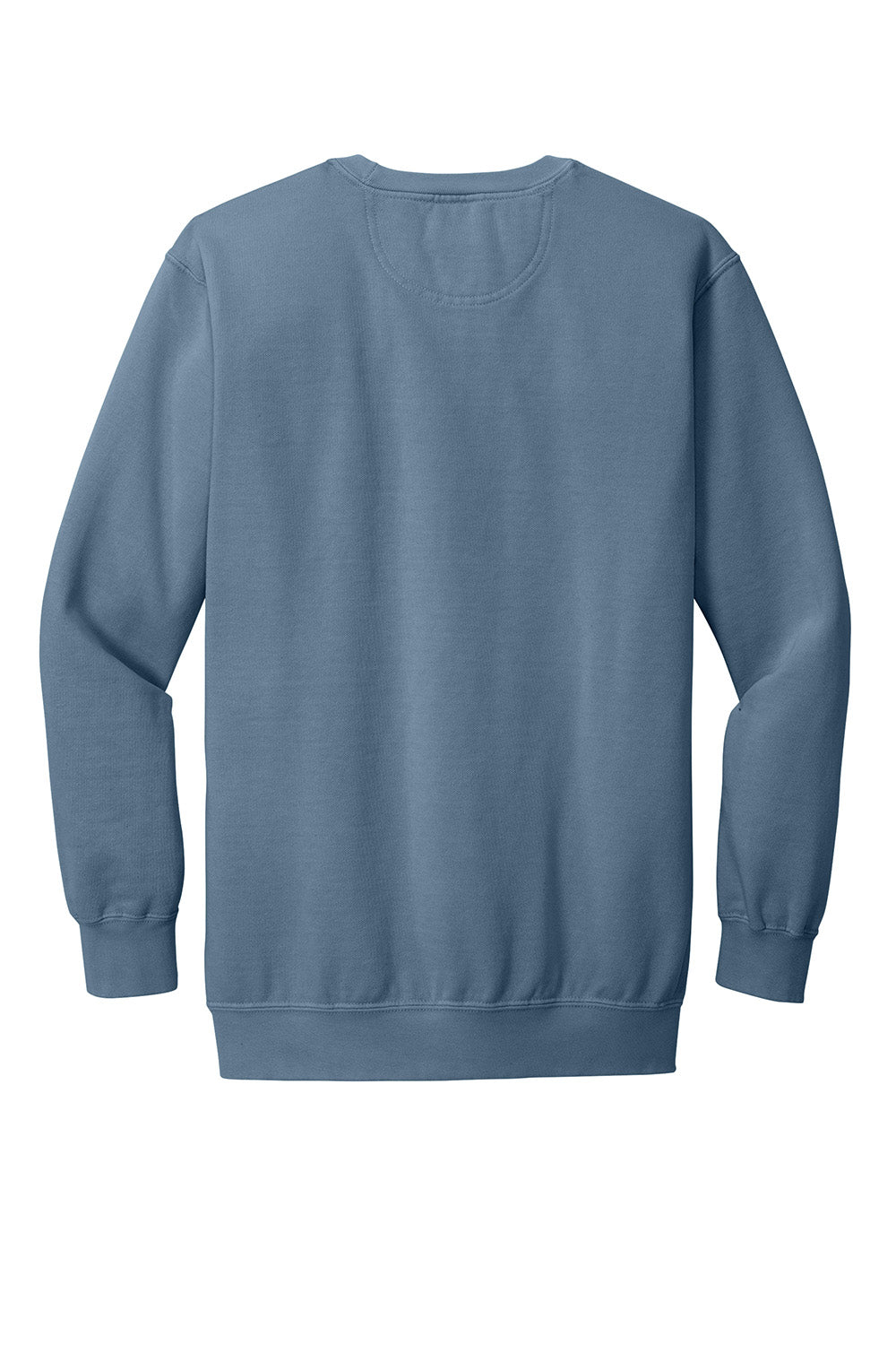 Comfort Colors 1566 Mens Crewneck Sweatshirt Blue Jean Flat Back