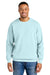 Comfort Colors 1566 Mens Crewneck Sweatshirt Chambray Blue Model Front