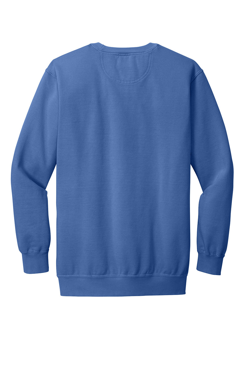 Comfort Colors 1566 Mens Crewneck Sweatshirt Flo Blue Flat Back