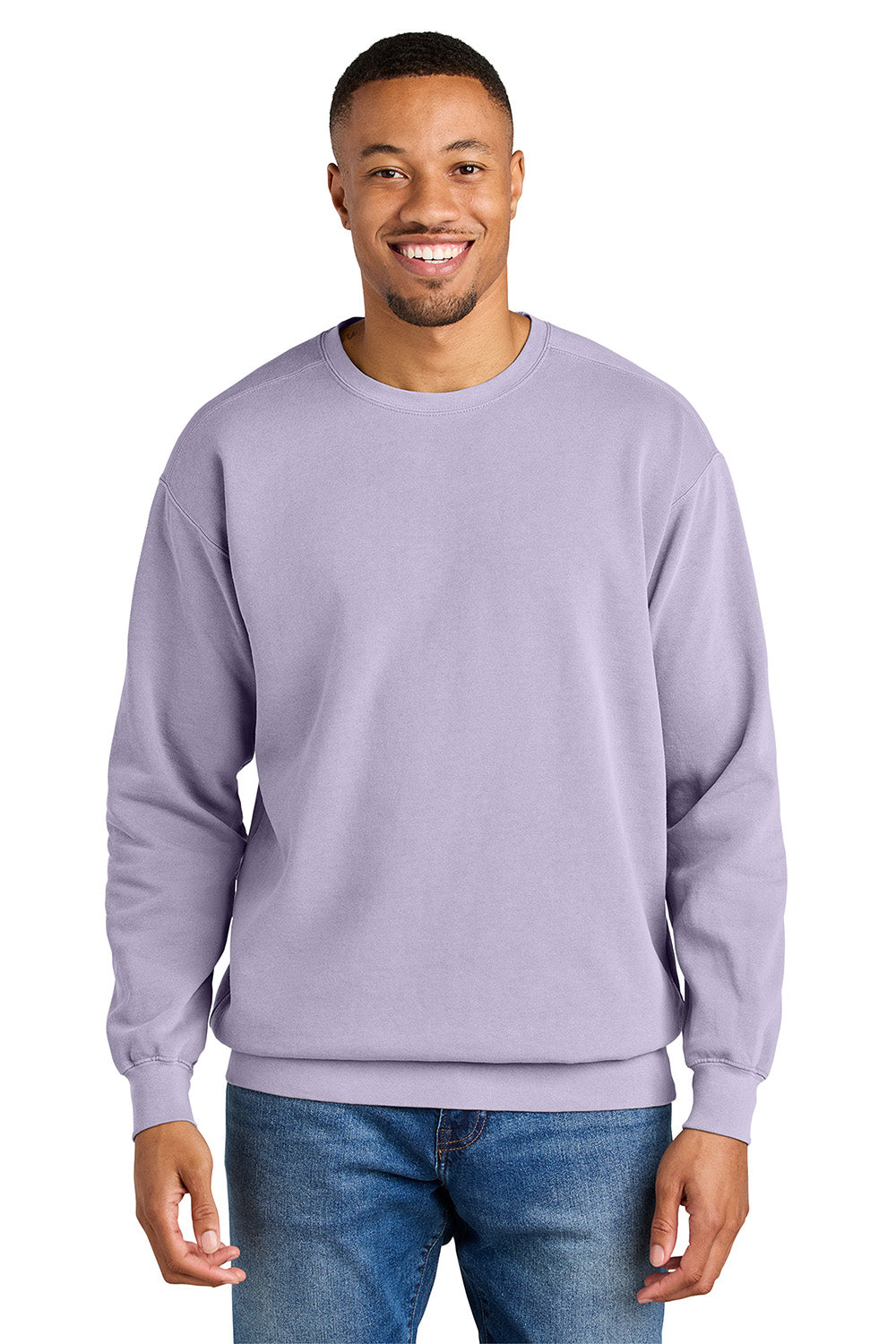 Comfort Colors 1566 Mens Orchid Purple Crewneck Sweatshirt