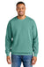 Comfort Colors 1566 Mens Crewneck Sweatshirt Seafoam Green Model Front