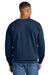 Comfort Colors 1566 Mens Crewneck Sweatshirt True Navy Blue Model Back