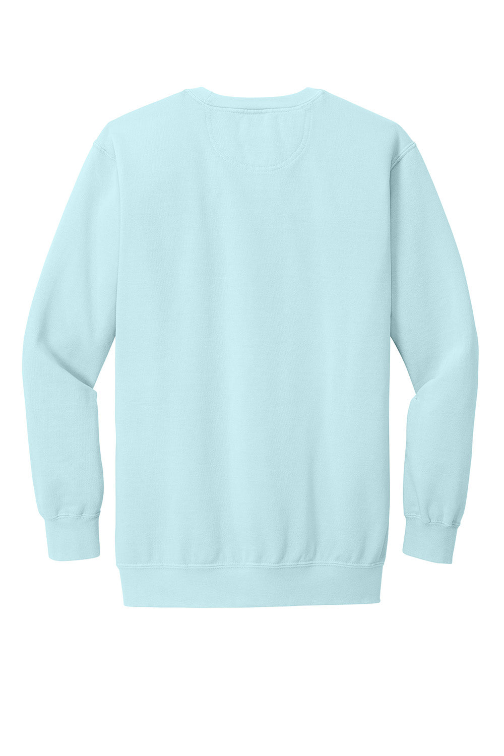 Comfort Colors 1566 Mens Crewneck Sweatshirt Chambray Blue Flat Back