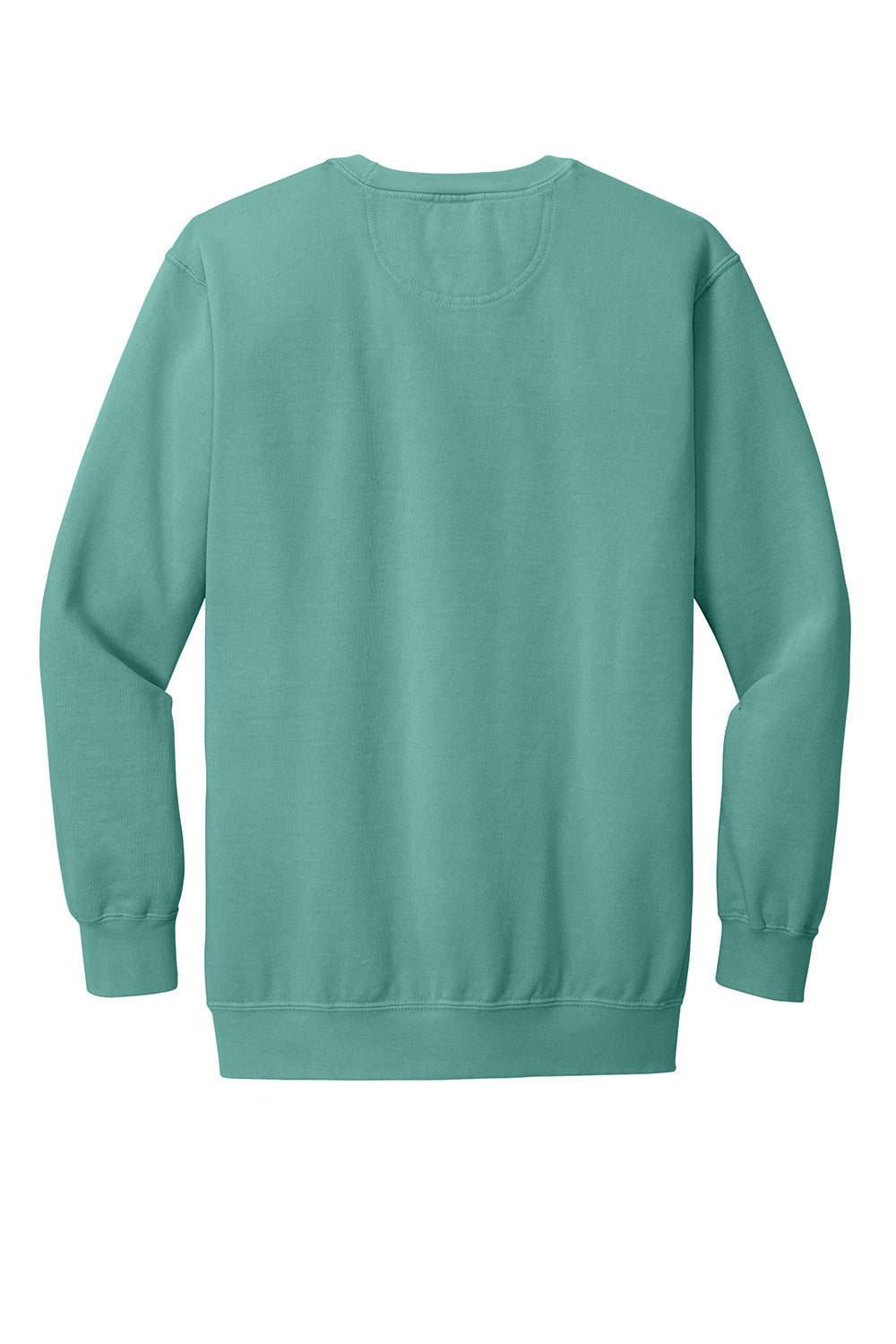 Comfort Colors 1566 Mens Crewneck Sweatshirt Seafoam Green Flat Back