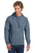 Comfort Colors 1567 Mens Hooded Sweatshirt Hoodie w/ Pouch Pocket Blue Jean Model Front