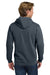 Comfort Colors 1567 Mens Hooded Sweatshirt Hoodie w/ Pouch Pocket Denim Blue Model Back