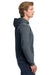 Comfort Colors 1567 Mens Hooded Sweatshirt Hoodie w/ Pouch Pocket Denim Blue Model Side