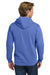 Comfort Colors 1567 Mens Hooded Sweatshirt Hoodie w/ Pouch Pocket Flo Blue Model Back