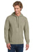 Comfort Colors 1567 Mens Hooded Sweatshirt Hoodie w/ Pouch Pocket Grey Model Front
