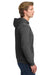 Comfort Colors 1567 Mens Hooded Sweatshirt Hoodie w/ Pouch Pocket Pepper Grey Model Side