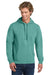 Comfort Colors 1567 Mens Hooded Sweatshirt Hoodie w/ Pouch Pocket Seafoam Green Model Front