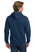 Comfort Colors 1567 Mens Hooded Sweatshirt Hoodie w/ Pouch Pocket True Navy Blue Model Back