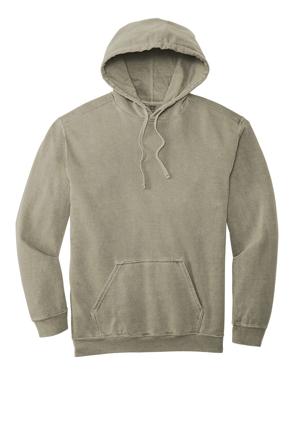 Comfort Colors 1567 Mens Hooded Sweatshirt Hoodie w/ Pouch Pocket Grey Flat Front