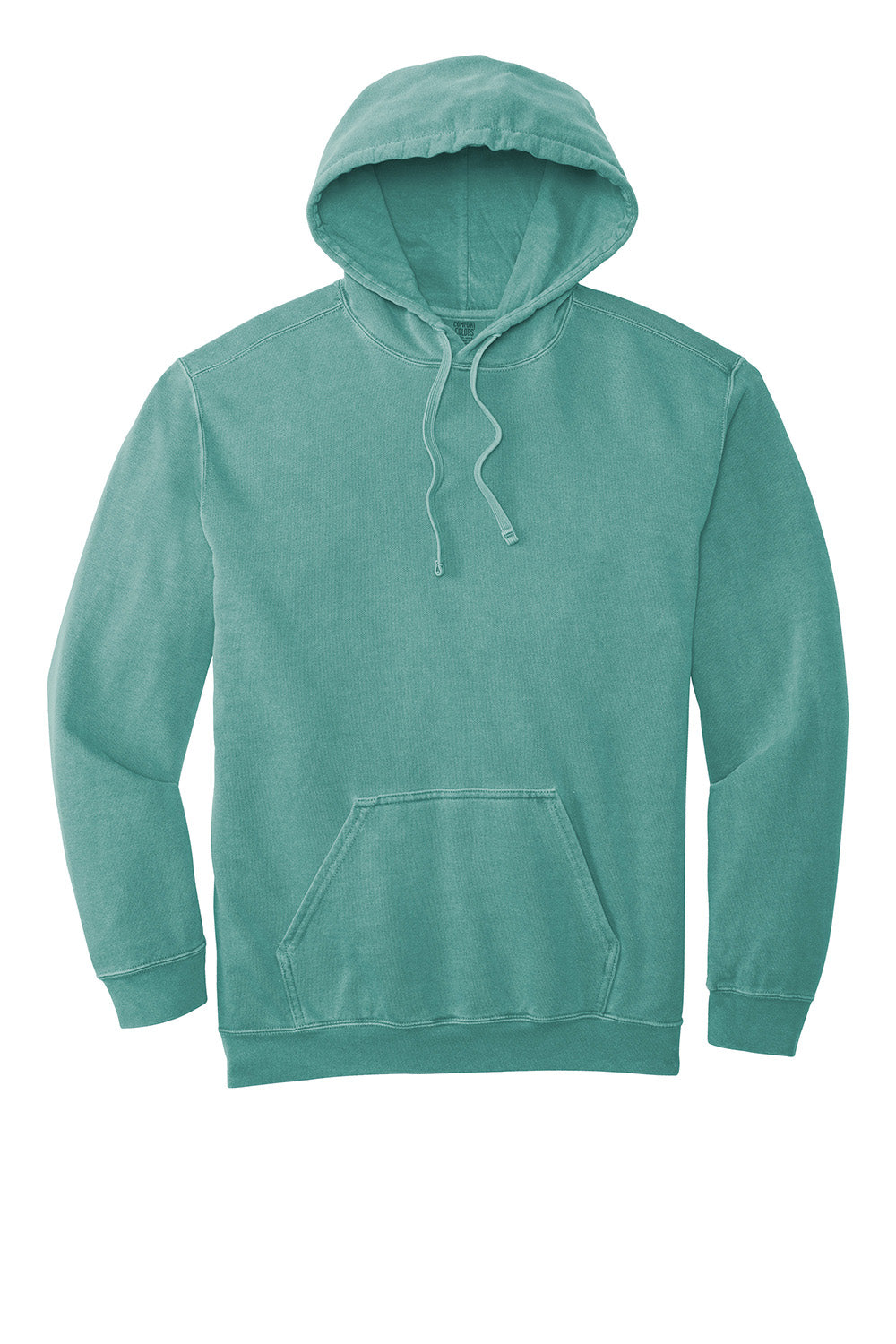 Comfort Colors 1567 Mens Hooded Sweatshirt Hoodie w/ Pouch Pocket Seafoam Green Flat Front